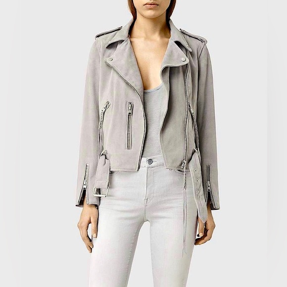 ALLSAINTS SUEDE BALFERN BIKER JACKET - Picture 4 of 17